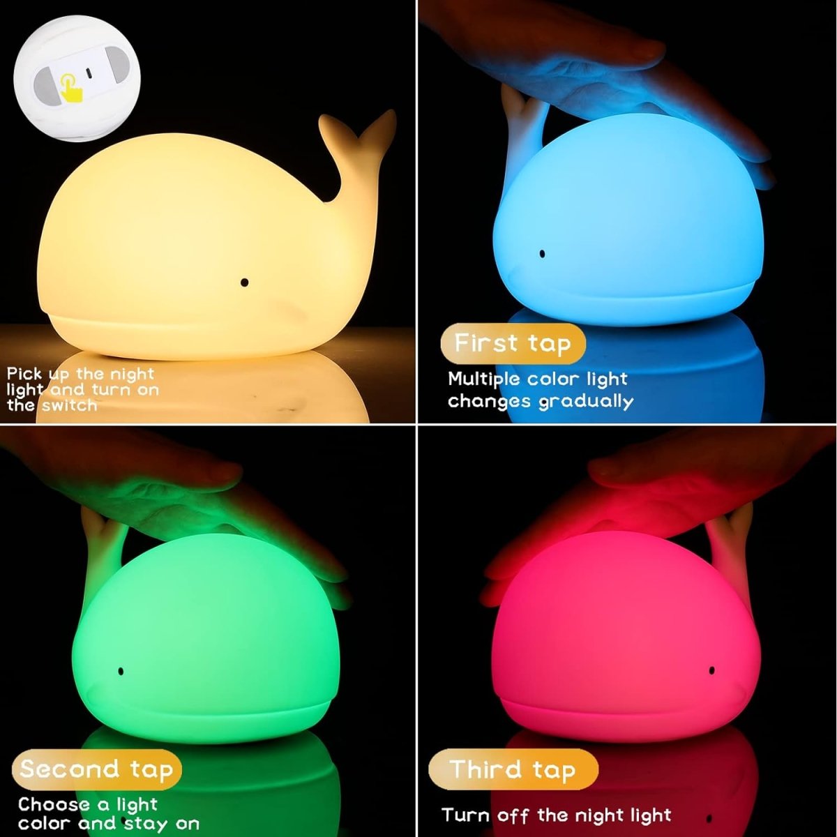 GlowBuddy™ Whale Silicone Nightlight