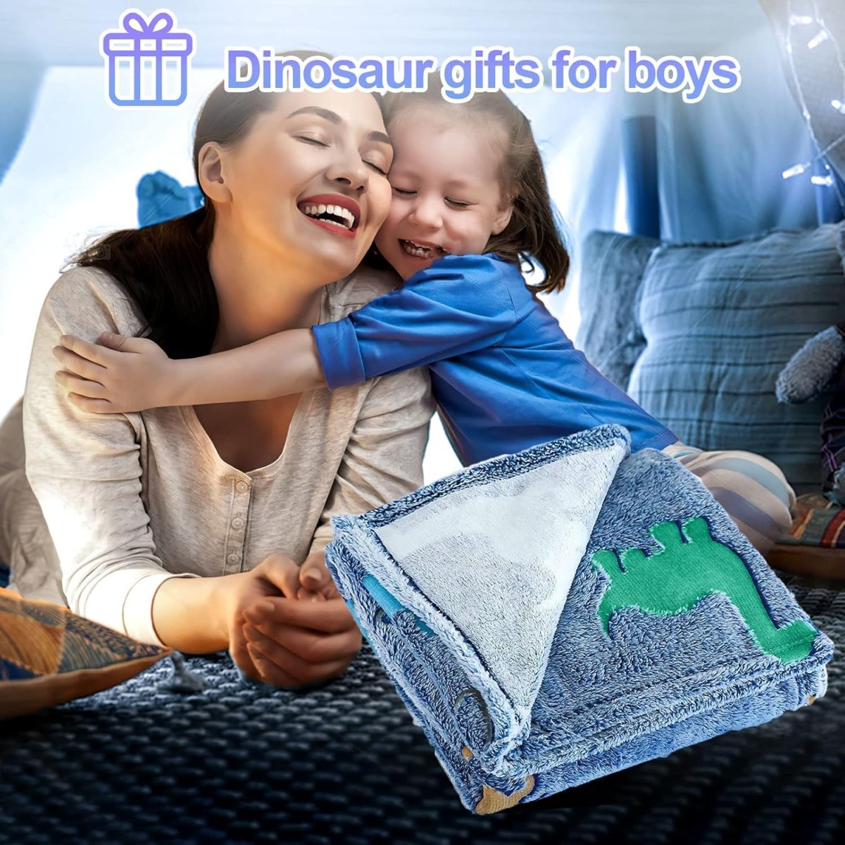GlowBuddy™ DinoGlow Blanket – Glow-in-the-Dark Dinosaur Snuggle Magic