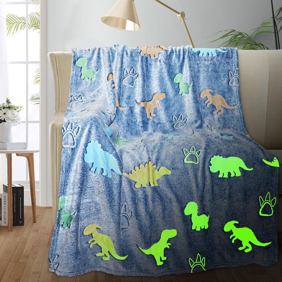 GlowBuddy™ DinoGlow Blanket – Glow-in-the-Dark Dinosaur Snuggle Magic