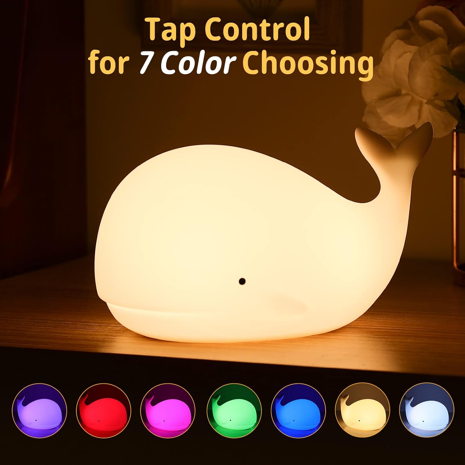 GlowBuddy™ Whale Silicone Nightlight