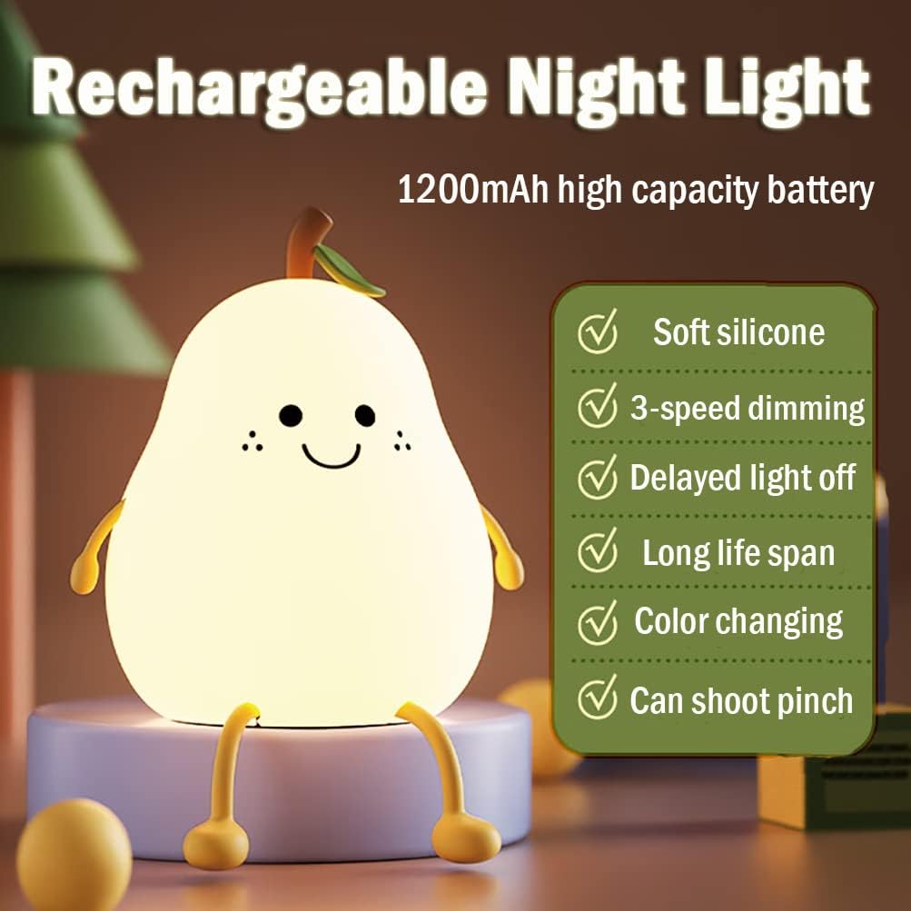 GlowBuddy™ Pear Silicone Nightlight