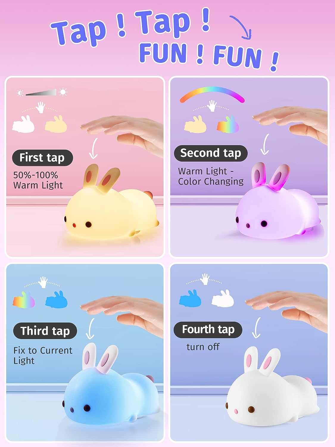 GlowBuddy™ Bunny Silicone Nightlight