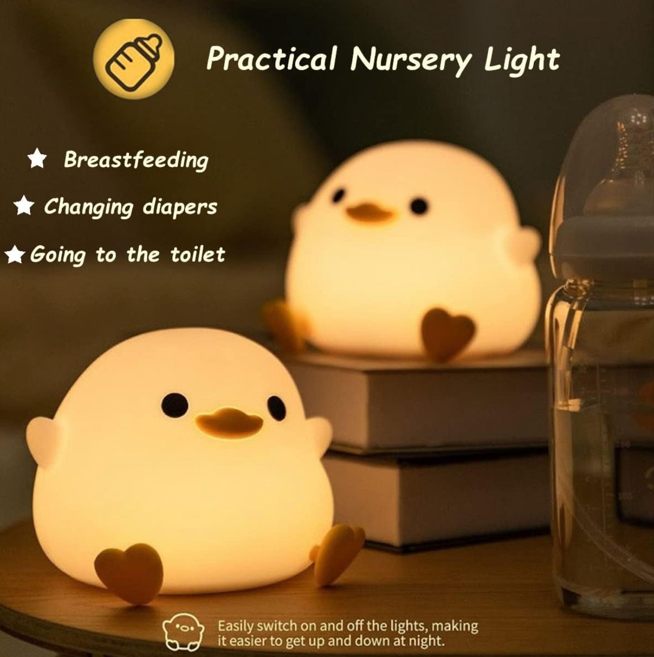 GlowBuddy™ Duck Silicone Nightlight