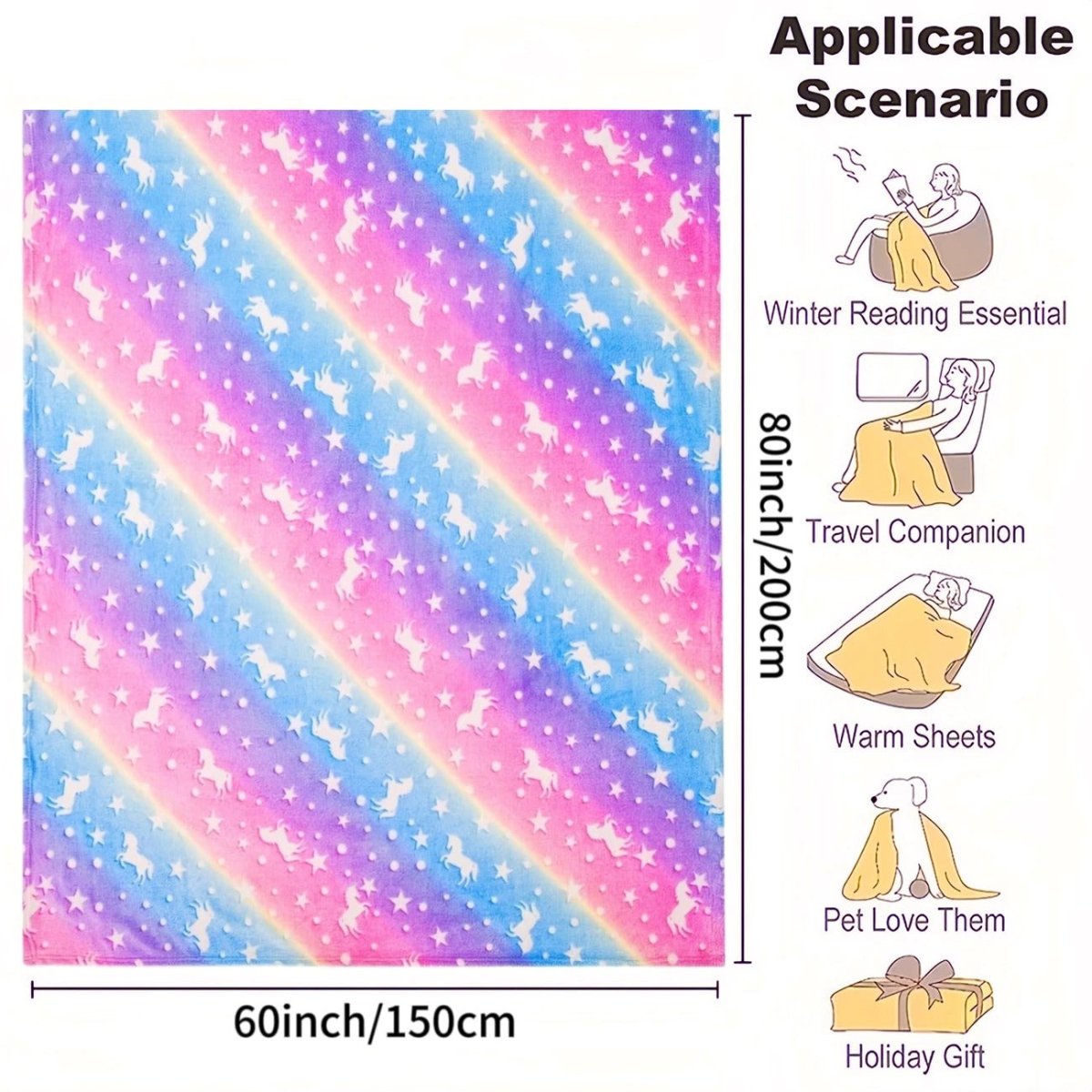 GlowBuddy™ DreamGlow Unicorn Blanket