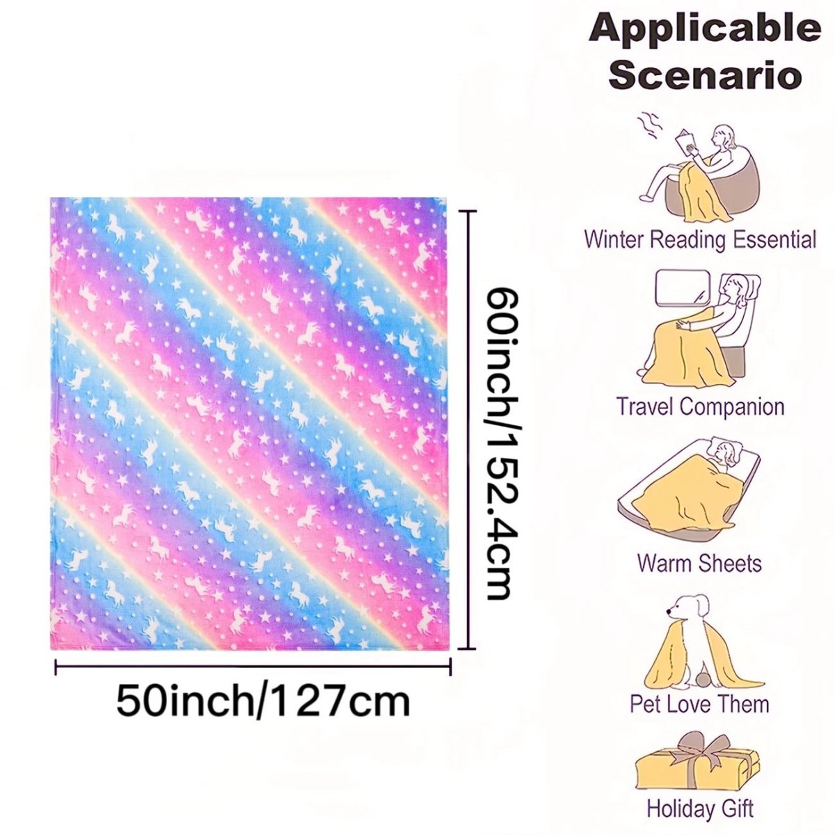 GlowBuddy™ DreamGlow Unicorn Blanket