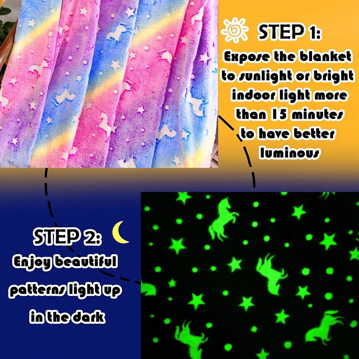 GlowBuddy™ DreamGlow Unicorn Blanket